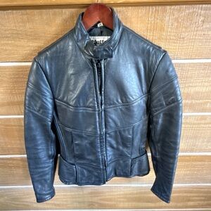 Women’s Black Leather Motorcycle Jacket